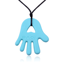 Pacifier necklace infant biting food grade safty Silicone palm pendant Mom