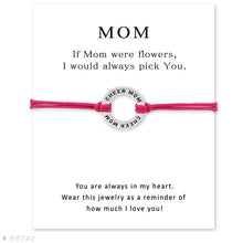 Custom  Silver Cheer Mom Wish Card Bracelet for Women Girls Adjustable Frie