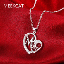 Mother And Child Pendant Gift For Mom 925 stamped silver plated Mom Charm N