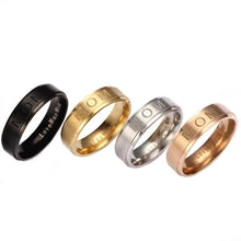 Simple Letter MOM Ring Fashion Women Titanium Stell Rings Hot Party Wedding