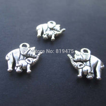 (20 pieces/lot) Charms Metal Elephant Mom&Child Elephant  accessoires DIY p