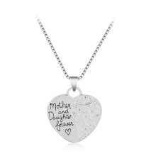 "Mother and Daughter Forever" Heart Necklace Double Sided Mom Child Love Pe