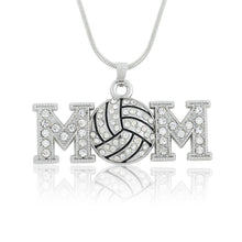 Skyrim Rhinestone Volleyball MOM Metal Pendant Necklace 18" Snake Chain Spo