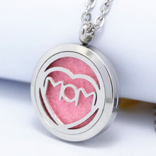 2017 New Round Silver Heart of MOM 30mm Aromatherapy / Essential Oils Stain