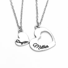 Statement Heart Mother Daughter Necklaces Hollow Splicing Necklace polishin