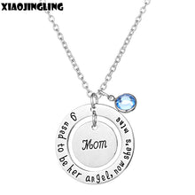 XIAOJINGLING Trendy Crystal Round Pendant Necklace Mom/Dad's Festival/Birth