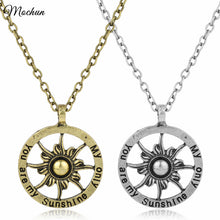 MQCHUN 2017 You Are My Sunshine My Only Sunshine Charm Pendant Necklace Fas