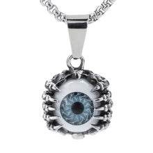Eyeball necklace for men women stainless steel pendant charm W chain jewelr