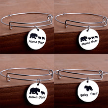 MAMA Bear Cute Animal Family Love Mother's Birthday Gifts Charm Bracelet Wo