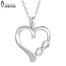 New jewelry plated white K crystal  Accent "Infinite Love" Engraving Heart