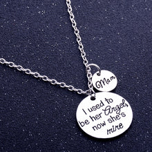 Fashion Mom I Used To Be Her Angel Love Family Mothers Day Gifts Chain Pend