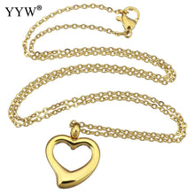 YYW Women Men Lover Mom Hollow Charm Wedding Gold color Stainless Steel Jew