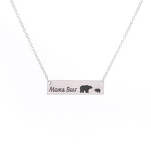 Fashion Cute Mama Bear necklace women jewelry Bar Necklace animal jewelry F