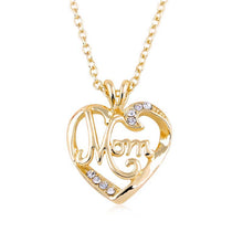 Mother's Day Gifts for Mom Silver Plated Heart Love Mom Necklaces & Pendant