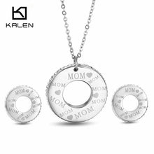 Kalen Wholesale Stainless Steel Jewelry Sets Fashion Love Mom Rhinestone Ne