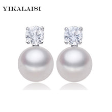 YIKALAISI 2017 100% natural freshwater pearl stud earrings 925 sterling sil