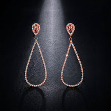 Fashion Water Drop Design Earring 2017 New Full Austria Crystal CZ Crystal