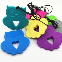 New 2pcs/lot silicone owl Teething pendant for mom and baby, made of safe c