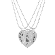 3 pcs/ Set mother daughter necklaces pendant big sis mom lil sis Splicing n