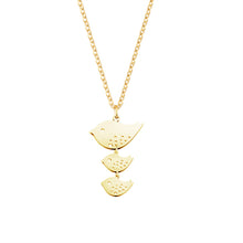 Mom Dad And Baby Bird Shaped Necklaces Pendants Happiness Animal Family Jew