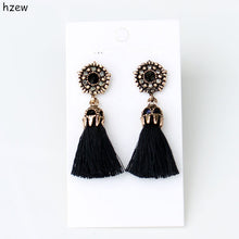 hzew NEW christmas earring Rhinestone Long Tassel Dangle Earrings for Women