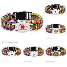 (10 PCS/lot) Faith Hope Love Autism Dad Mom Awareness Ribbon Puzzle Paracor