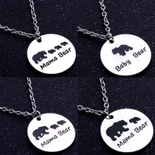 Cute MAMA Bear Family Love Mother's Children Gifts Pendant Necklace Chain C