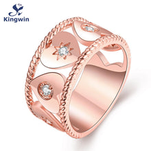 Dubai fashion jewelry Italy designer heart love MOM rings Rose gold color Z