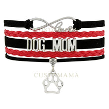 (10 PCS/Lot) Infinity Love Dog Mom Dog Paw Charms Bracelets For Women Men J