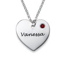 Personalized Heart Pendant Necklace 2016 High Quality Long Birthstone Neckl