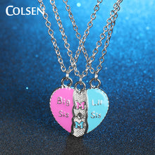 COLSEN Family Series MOM BIG SIS LIL SISTER Color Enamel Necklace Set Brand