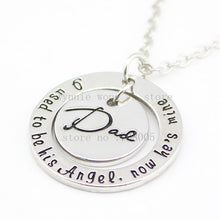 2017 new Father's day Mother Day's Jewelry"I used to be his/her Angel"neckl