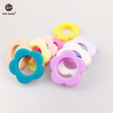 Let's Make Silicone Beads Teething 20pc Chew Jewelry Flower Shaped Sensory