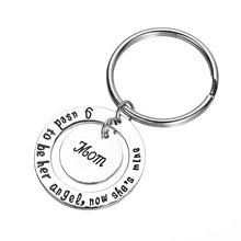 I Used to Be Her His Angel,Now She's He's Mine Round Circle Key Ring Mom Da