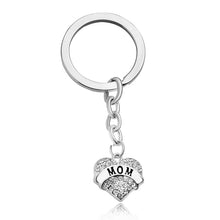 Family Keychain Silver Mom Daughter Sister Grandma Nana Keyring Heart Penda