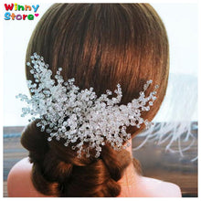 2017 New Hot White Crystal Hair Comb Vine Hair Jewelry For Women Bridal Hai