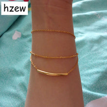 hzew simple cute chain brass bracelet women bracelets gift for mom sister f