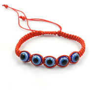 2017 New Fashion Simple Design Handmade Red Rope Braided  Eye Mom Charm Wra