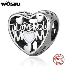 WOSTU Hot Sale 925 Sterling Silver Love For Mother Beads Fit Original wst C