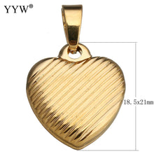 YYW Women Lover Mom Gifts New Punk Fashion Gold color Stainless Steel Heart