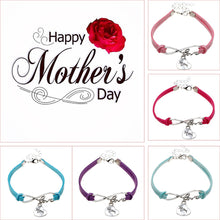 5Color Mother's day gift hot sale "mom" bracelets bangles women charm brace
