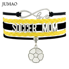 Infinity Love Soccer Mom Football Bracelets & Bangles For Women Men Gift Su