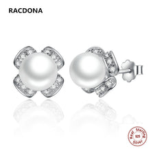2017 Winter New 925 Sterling Silver White Large Pearls Drops Earrings For W