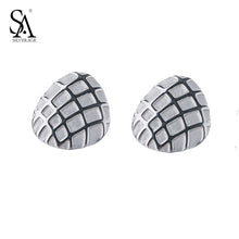 SA SILVERAGE 925 Sterling Silver Stud Earrings Trendy Party Weddings Gift G