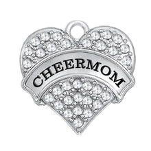 my shape 5pcs a lot rhodium plated sporty cheer mom word charm-in Charms fr