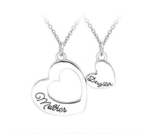 1 Set Love Between Mother And Daughter Heart Shaped Love Heart Pendant Neck