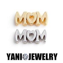 20pcs/lot Free shipping DIY Letter MOM Charms Fashion Silver Plated Charms