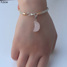 hzew Quartz Crystal Malachite bracelet natural stone bracelets moon bracele