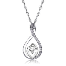 2017 popular two color Mother Necklace Fashion Water drop Mom and children