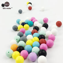 Let's Make round silicone nusring beads mom Jewelry teething necklace balls